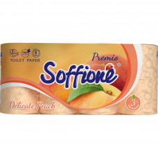 Туалетний папір Soffione Premio Delicate Peach 3 шари 8 рулонів (4820003836064)