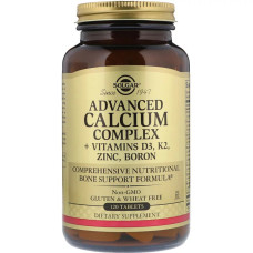 Вітамінно-мінеральний комплекс Solgar Кальцій + D3, K2, Цинк, Бор, Calcium Complex + Vitamins D3, K2, Zinc, Boron, 120 та (SOL-00028)