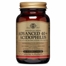 Пробіотики Solgar Пробіотик, Advanced 40+ Acidophilus, 60 капсул (SOL00027)