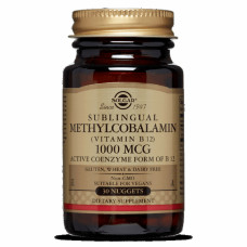 Вітамін Solgar Вітамін В12, Сублінгвальний, Vitamin B12, 1000 мкг, 30 нагет (SOL01950)