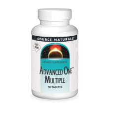 Мультивітамін Source Naturals Мультивітаміни та Мінерали, без заліза, Advanced One Multiple No Iron (SN1484)