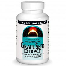 Антиоксидант Source Naturals Екстракт виноградних кісточок, 100 мг, Grape Seed Extract, Proanthodyn, (SN1964)