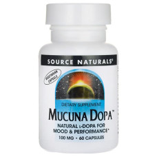 Трави Source Naturals Мукуна Пекуча, Mucuna Dopa, 60 капсул (SN2191)