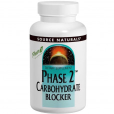 Трави Source Naturals Біла Квасоля Фаза 2, Phase 2 Carbohydrate Blocker, 500 мг, 60 таблеток (SNS-01560)