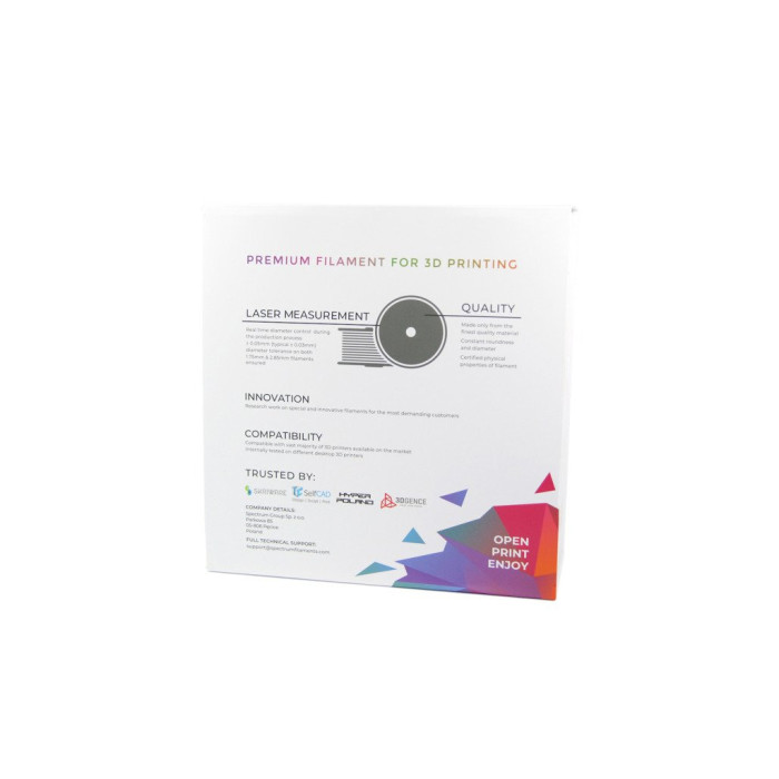 Пластик для 3D-принтера Spectrum PET-G Premium 1.75mm DARK GREY 1kg (RAL 7011) (80310)