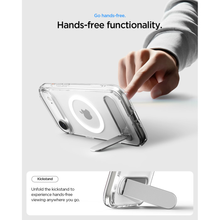 Чохол до мобільного телефона Spigen Ultra Hybrid S MagFit iPhone 17 Air Clear White (ACS09926)