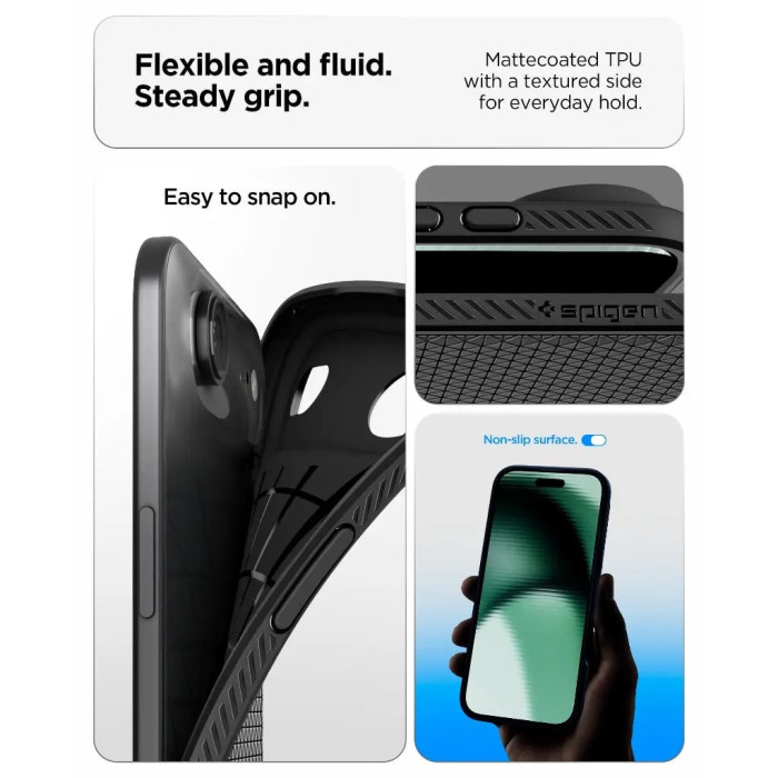 Чохол до мобільного телефона Spigen Liquid Air iPhone 17 Air Matte Black (ACS10302)