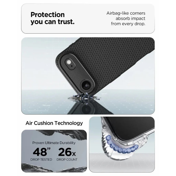 Чохол до мобільного телефона Spigen Liquid Air iPhone 17 Air Matte Black (ACS10302)
