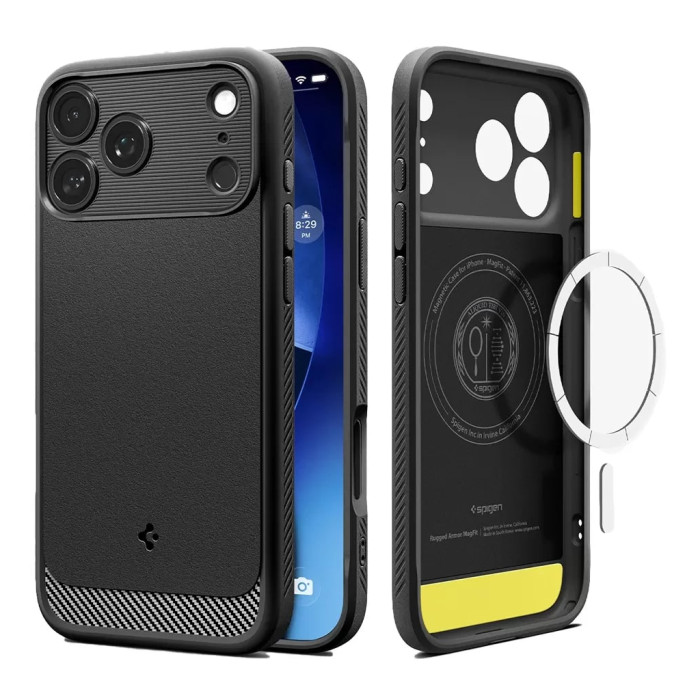 Чохол до мобільного телефона Spigen Rugged Armor MagFit iPhone 17 Pro Matte Black (ACS10329)