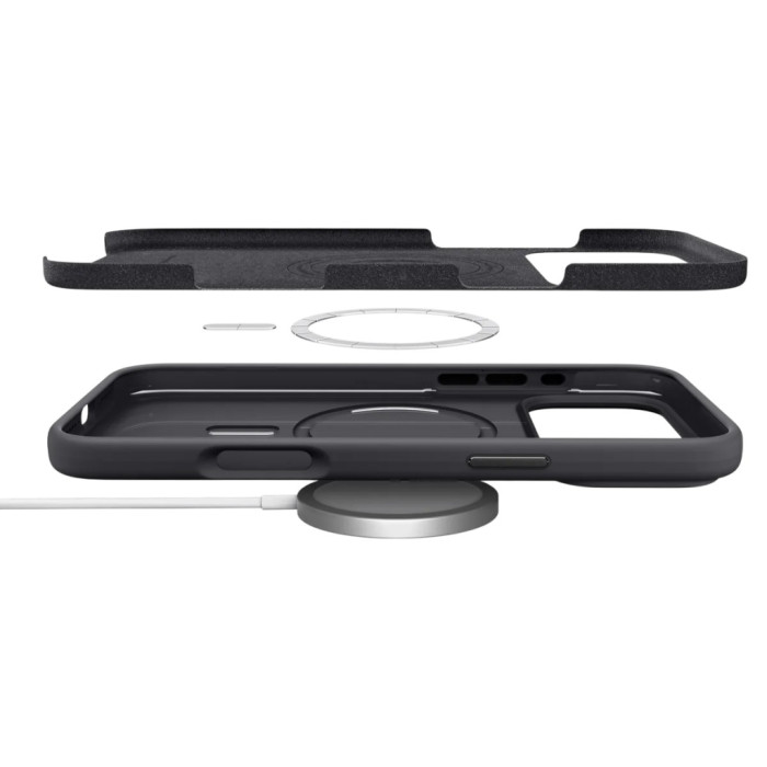Чохол до мобільного телефона Spigen Silicone Fit MagFit iPhone 17 Pro Black (ACS10335)