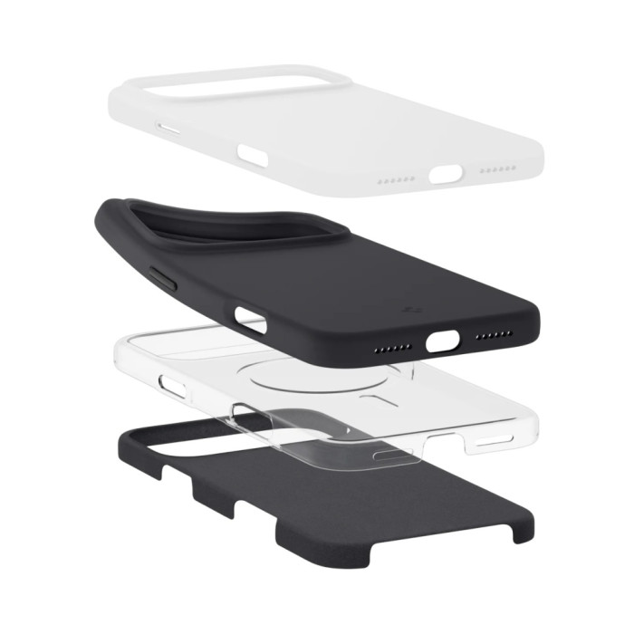 Чохол до мобільного телефона Spigen Silicone Fit MagFit iPhone 17 Pro Black (ACS10335)