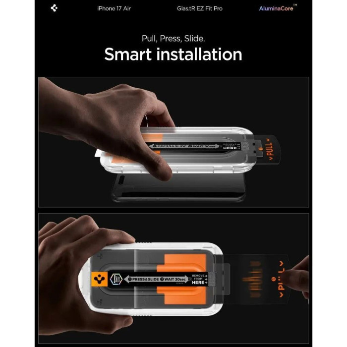 Скло захисне Spigen Glas.tR EZ Fit Pro HD iPhone 17 Air (AGL09870)