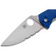 Ніж Spyderco Tenacious S35VN напівсеррейтор Blue (C122PSBL)