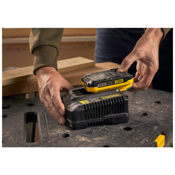 Набір акумулятор + зарядний пристрій Stanley FatMax V20, 18 В, 2x2Ah, 2A (SFMCB12D2)