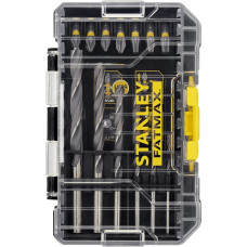 Набір свердл і біт Stanley FatMax, Phillips, Pozidriv, Torx, Pz1, Ph1, T20, L 25, 50 мм, 19 шт, кейс (STA88554)