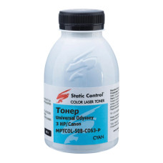 Тонер HP/Canon MPTCOL OS3 40г cyan (фасовка) Static Control (MPTCOL-40B-COS3-P)