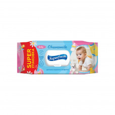 Дитячі вологі серветки Superfresh Baby Chamomile з клапаном 120 шт (42105632)