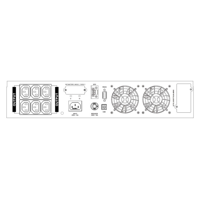Пристрій безперебійного живлення SVC RT-3KSB On-Line, RM 3000VA (RT-3KSB)