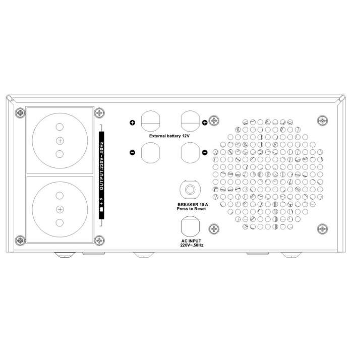Пристрій безперебійного живлення SVC XL-1200 1200VА 1000W (XL-1200)