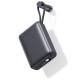 Батарея універсальна SWISSTEN 20000mAh SPACE 22/5W PD QC w/built-in cables USB-C/LIGHTNING Silver (8595217490598)