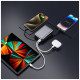 Батарея універсальна SWISSTEN 20000mAh SPACE 22/5W PD QC w/built-in cables USB-C/LIGHTNING Silver (8595217490598)