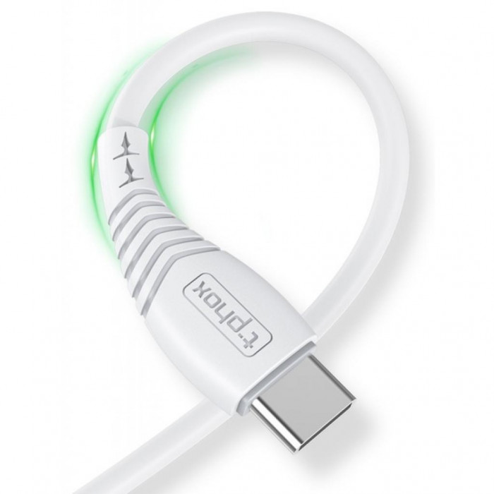Зарядний пристрій T-Phox Mini 12W 2.4A + Type-C cable 1.2m (White) (Mini(W)+Type-C)