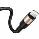 Дата кабель USB 2.0 AM to Lightning + Micro 5P + Type-C 1.2m T-F815 T-Phox (T-F815 Mix Black/Gold)