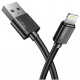 Дата кабель USB 2.0 AM to Lightning 2.0m Nets Black T-Phox (T-L801(2) black)