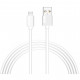 Дата кабель USB 2.0 AM to Micro 5P 2.0m Nets T-M801 White T-Phox (T-M801(2) white)