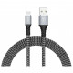 Дата кабель USB 2.0 AM to Micro 5P 1.0m Jagger T-M814 Grey T-Phox (T-M814 grey)