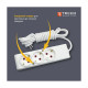 Мережевий подовжувач TECCO 3м 2 поста white (8681277841118)