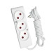 Мережевий подовжувач TECCO 5м 3 поста white (8681277841927)
