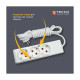 Мережевий подовжувач TECCO 3м 6 постів white (8681277842313)