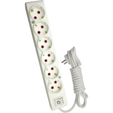 Мережевий подовжувач TECCO 3м 6 постів white (8681277842948)