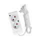 Мережевий подовжувач TECCO 1.5м 2 поста white (8681277843433)