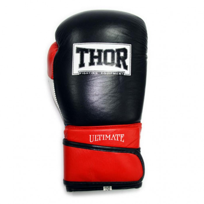 Боксерські рукавички Thor Ultimate 14oz Black/White/Red (551/01(Leather) W/B/R 14 oz.)