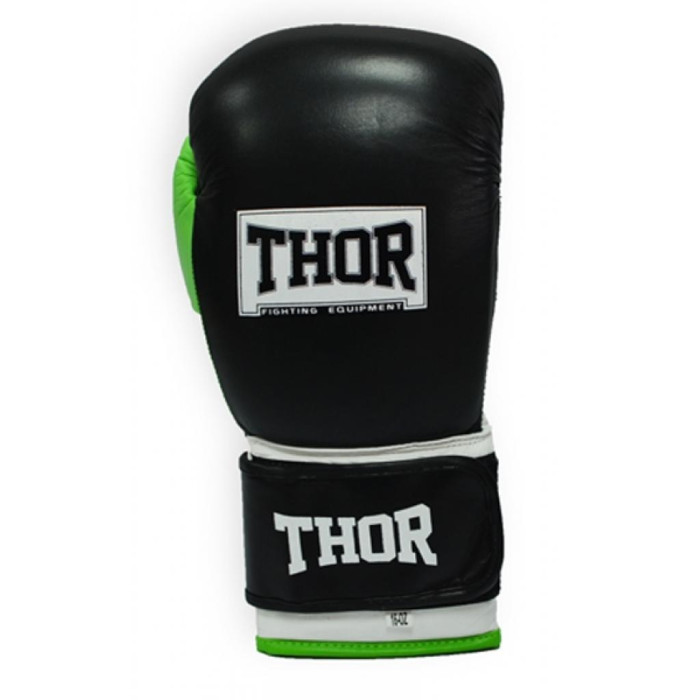 Боксерські рукавички Thor Typhoon 10oz Black/Green/White (8027/01(Leather) B/GR/W 10 oz.)