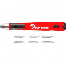 Викрутка Top Tools насадой прецесизионных с держателем, 7 шт (39D197)