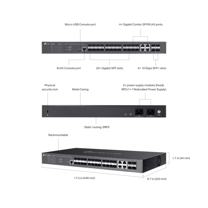 Комутатор мережевий TP-Link SG3428XF