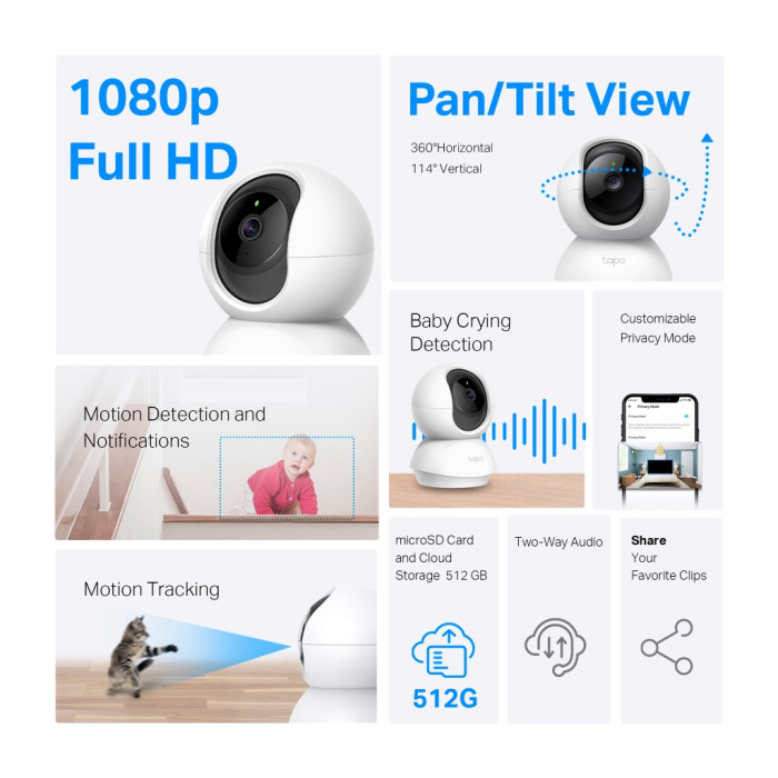 Камера відеоспостереження TP-Link TAPO-C200C