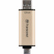 USB флеш накопичувач Transcend 128GB JetFlash 930 Gold-Black USB 3.2/Type-C (TS128GJF930C)