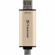 USB флеш накопичувач Transcend 256GB JetFlash 930 Gold-Black USB 3.2/Type-C (TS256GJF930C)