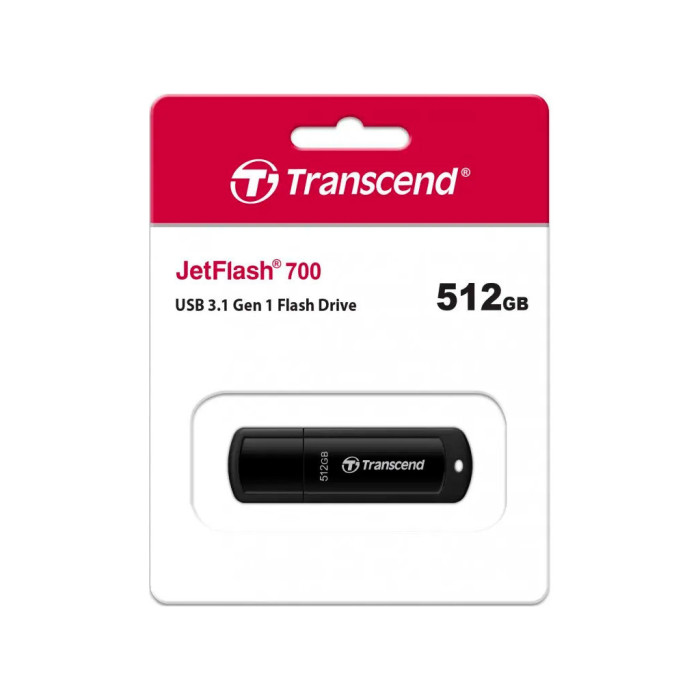 USB флеш накопичувач Transcend 512GB JetFlash 700 USB 3.1 (TS512GJF700)