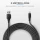 Дата кабель USB 2.0 AM to USB-C 3.0m GXT 226 for PS5 black Trust (24168_TRUST)