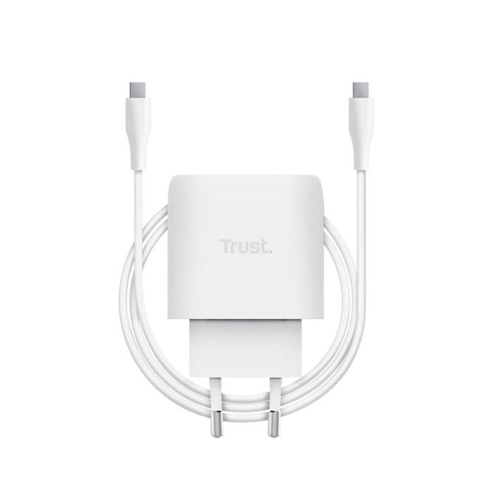 Зарядний пристрій Trust USB-C 45W GaN PD/PPS white (25522_TRUST)