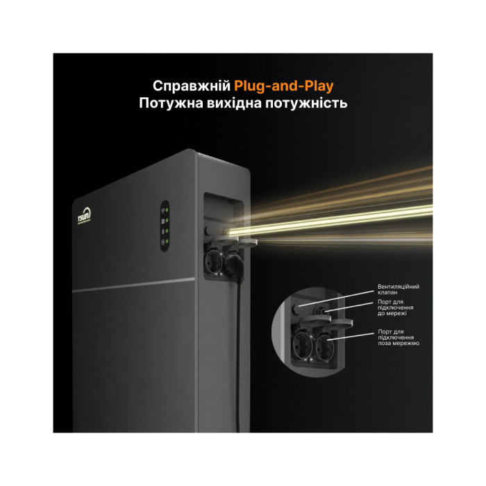 Зарядна станція TSUN MAU5000, 2500W, 5120Wh (MAU5000)