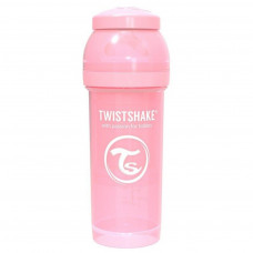 Пляшечка для годування Twistshake антиколькова 260 мл, світло-рожева (69863)