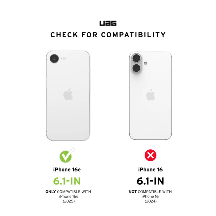 Чохол до мобільного телефона UAG iPhone 16E (4th Gen, 2025), Essential Armor MagSafe, Cloud Blue (114496114151)