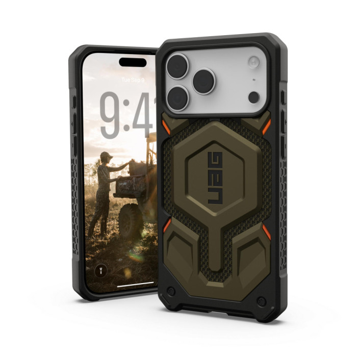 Чохол до мобільного телефона UAG iPhone 17 Pro Max Monarch Pro MagSafe Kevlar Element Green (11451411397B)