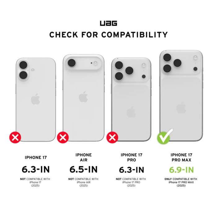 Скло захисне UAG iPhone 17 Pro Max Transparent (14438211VNA)